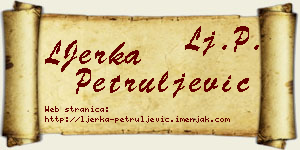 LJerka Petruljević vizit kartica